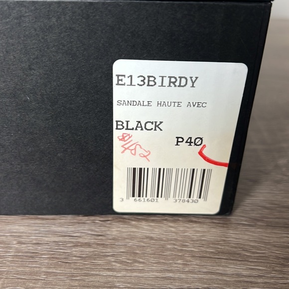 MAJE BIRDY BLACK HAUTE SANDALS SZ 8.5 - Picture 9 of 9